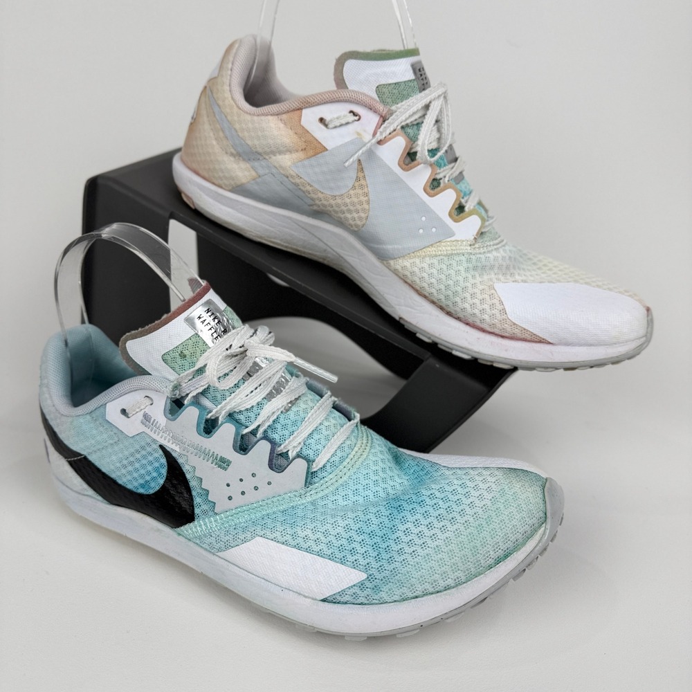Nike Rival‎ Waffle Racing Shoes DX7998-100 Blue Peach White Sneakers US 8
